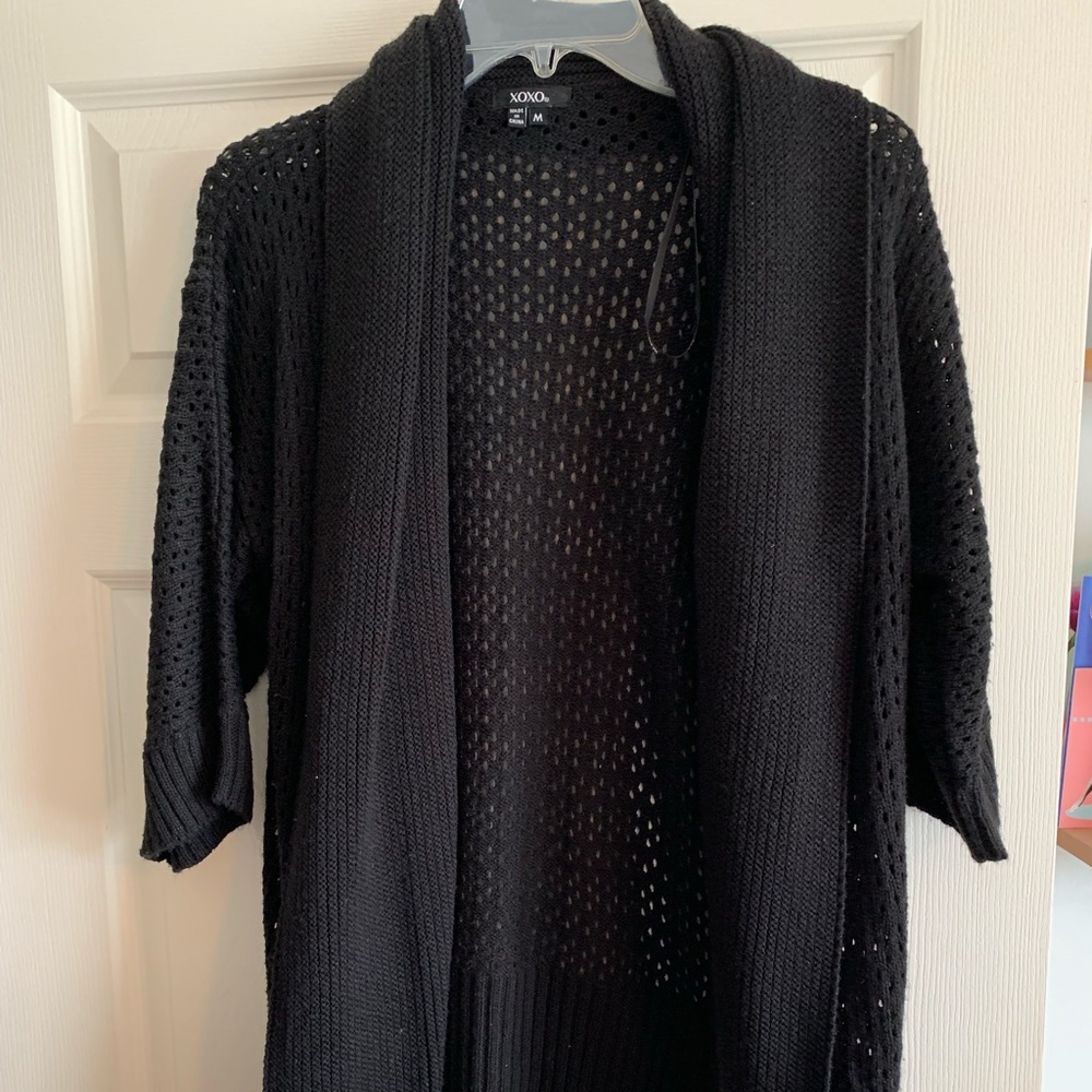Black sweater cardigan